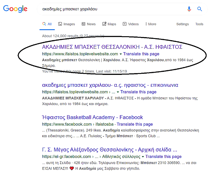 ifaistos.toplevelwebsite.com | Λέξη Κλειδί : Ακαδημίες Μπάσκετ Χαριλάου